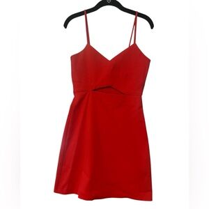 Zara Red Cutout Spaghetti Strap Mini Dress Women’s Size Small